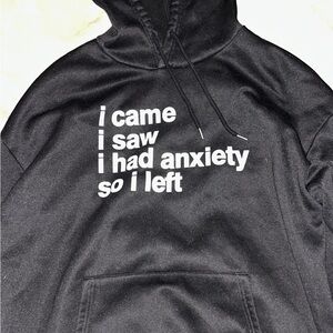 Black Hoodie with White Text Design